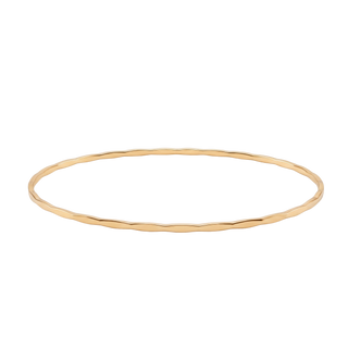 Hammered Wire Bangle Bracelet in Gold Filled