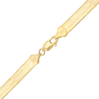 Finished Herringbone Bracelet in 14K Yellow Gold (1.50 mm - 3.00 mm)