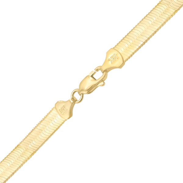 Finished Herringbone Bracelet in 14K Yellow Gold (1.50 mm - 3.00 mm)