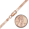 Finished Herringbone Anklet in 14K Pink Gold-Filled (3.00 mm)