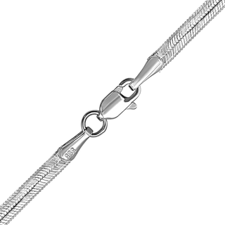 Finished Flexible Herringbone Anklet in Sterling Silver (2.70 mm - 4.50 mm)