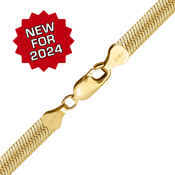 Finished Oval Herringbone Bracelet in 14K Gold-Filled (3.00 mm - 4.50 mm)