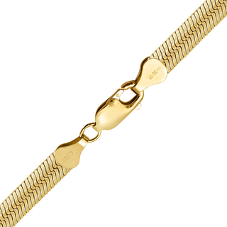 Finished Oval Herringbone Bracelet in 14K Gold-Filled (3.00 mm - 4.50 mm)