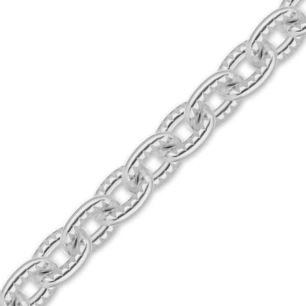 Bulk / Spooled Heavy Textured Cable Chain in Sterling Silver (0.90 mm - 7.50 mm)