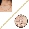Bulk / Spooled Elongated Semi-Solid Cable Chain in 14K & 18K Yellow Gold (1.00 mm - 5.80 mm)