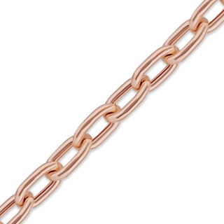 Bulk / Spooled Elongated Hollow Cable Chain in 14K Pink Gold (3.70 mm)