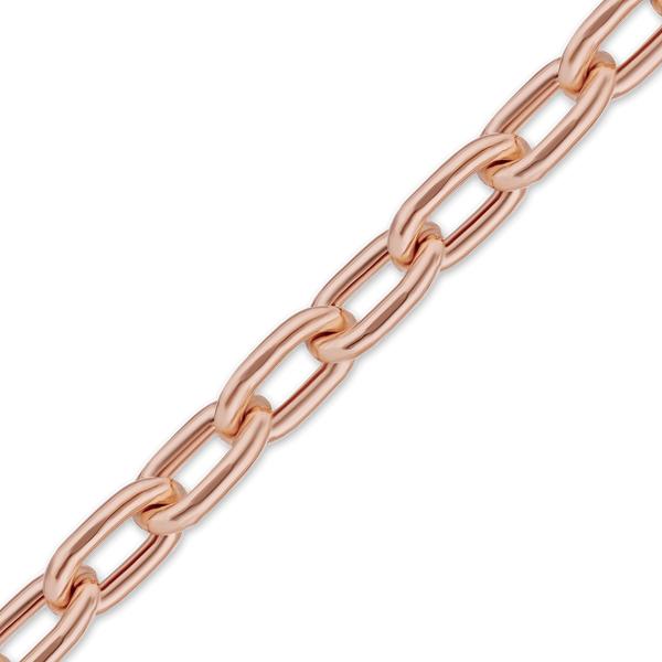 Bulk / Spooled Elongated Hollow Cable Chain in 14K Pink Gold (3.70 mm)