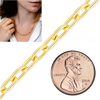 Bulk / Spooled Elongated Semi-Solid Cable Chain in 14K & 18K Yellow Gold (1.00 mm - 5.80 mm)
