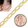 Bulk / Spooled Elongated Semi-Solid Cable Chain in 14K & 18K Yellow Gold (1.00 mm - 5.80 mm)