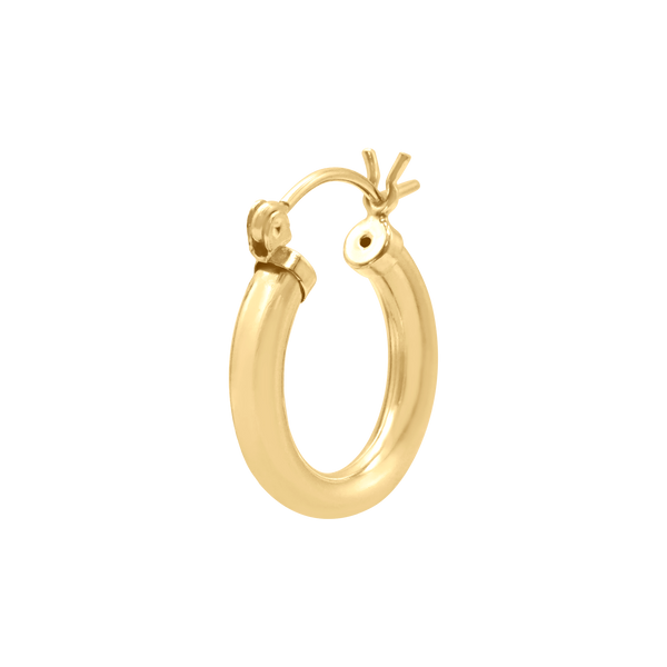 Square Tube Hoop Earring in Gold Filled