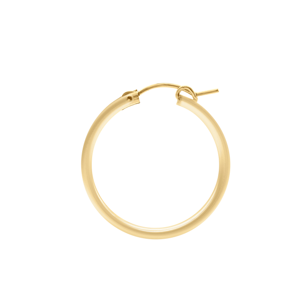 Round Tube Hoop Earring with Wire Joint in Gold Filled