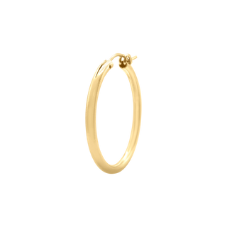 Round Tube Hoop Earring with Wire Joint in Gold Filled