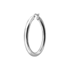 Round Tube Hoop Earring with Catch & Joint in Sterling Silver (4 mm)