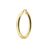 Round Tube Hoop Earring with Catch & Joint in 14K Gold (4 mm)