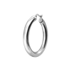Round Tube Hoop Earring with Catch & Joint in Sterling Silver (5 mm)
