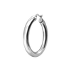 Round Tube Hoop Earring with Catch & Joint in Sterling Silver (6 mm)