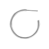Round Tube Hoop Earring with Post in Sterling Silver (2 mm)