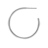 Round Tube Hoop Earring with Post in Sterling Silver (2 mm)