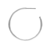 Round Tube Hoop Earring with Post in Sterling Silver (2 mm)