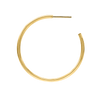 Round Tube Hoop Earring with Post in 14K Gold (2 mm)
