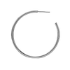 Round Tube Hoop Earring with Post in Sterling Silver (2 mm)