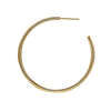 Round Tube Hoop Earring with Post in 14K Gold (2 mm)