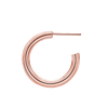 Round Tube Hoop Earring with Post in Sterling Silver (3 mm)