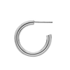 Round Tube Hoop Earring with Post in Sterling Silver (3 mm)