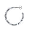 Round Tube Hoop Earring with Post in Sterling Silver (3 mm)