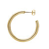 Round Tube Hoop Earring with Post in 14K Gold (3 mm)