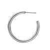 Round Tube Hoop Earring with Post in Sterling Silver (3 mm)