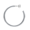 Round Tube Hoop Earring with Post in Sterling Silver (3 mm)