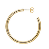 Round Tube Hoop Earring with Post in 14K Gold (3 mm)