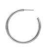 Round Tube Hoop Earring with Post in Sterling Silver (3 mm)