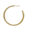 Round Tube Hoop Earring with Post in 14K Gold (3 mm)