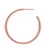 Round Tube Hoop Earring with Post in Sterling Silver (3 mm)