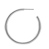 Round Tube Hoop Earring with Post in Sterling Silver (3 mm)