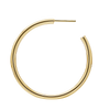 Round Tube Hoop Earring with Post in 14K Gold (3 mm)