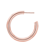 Round Tube Hoop Earring with Post in Sterling Silver (4 mm)