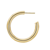 Round Tube Hoop Earring with Post in Sterling Silver (4 mm)