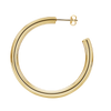 Round Tube Hoop Earring with Post in 14K Gold (4 mm)