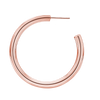 Round Tube Hoop Earring with Post in Sterling Silver (4 mm)