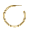 Round Tube Hoop Earring with Post in 14K Gold (4 mm)