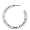 Round Tube Hoop Earring with Post in Sterling Silver (5 mm)