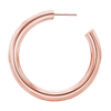 Round Tube Hoop Earring with Post in Sterling Silver (5 mm)