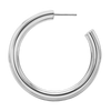 Round Tube Hoop Earring with Post in Sterling Silver (5 mm)