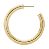 Round Tube Hoop Earring with Post in Sterling Silver (5 mm)