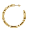 Round Tube Hoop Earring with Post in 14K Gold (5 mm)