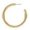 Round Tube Hoop Earring with Post in Sterling Silver (5 mm)