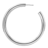 Round Tube Hoop Earring with Post in Sterling Silver (5 mm)